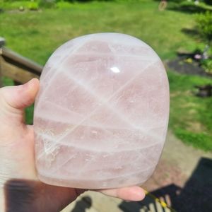 Large rose quartz free form
